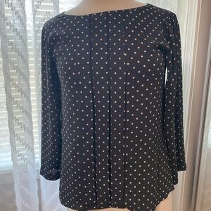 Loft polka doted blouse 3/4 sleeve